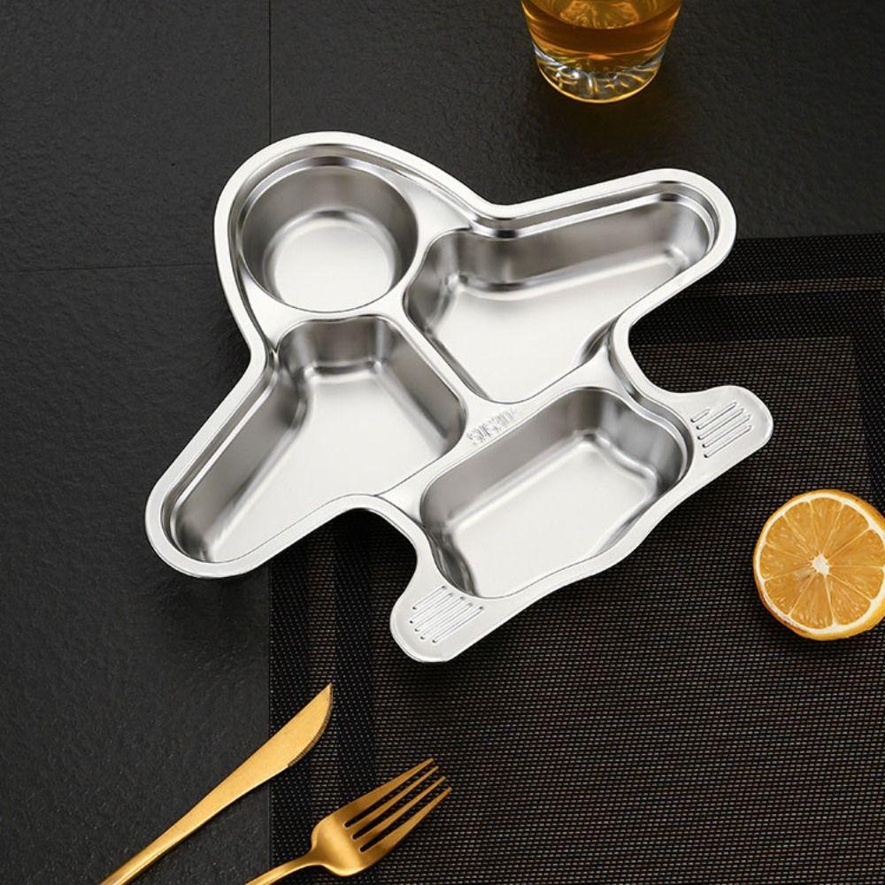 Cartoon Pattern Children's Dinner Plate Divided Snack Tray Tableware Food Feeding Dishes  Gift