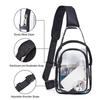 Transparent Double Layer Shoulder Bag  Simple Pvc Clear Crossbody Bags Waterproof Outdoor Sports Chest Bag