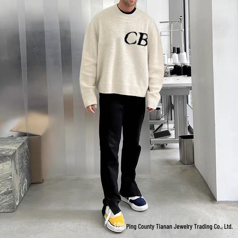 Amerikanischer Cole Buxton Unisex Lockerer Freizeit-CB Pullover Strickware