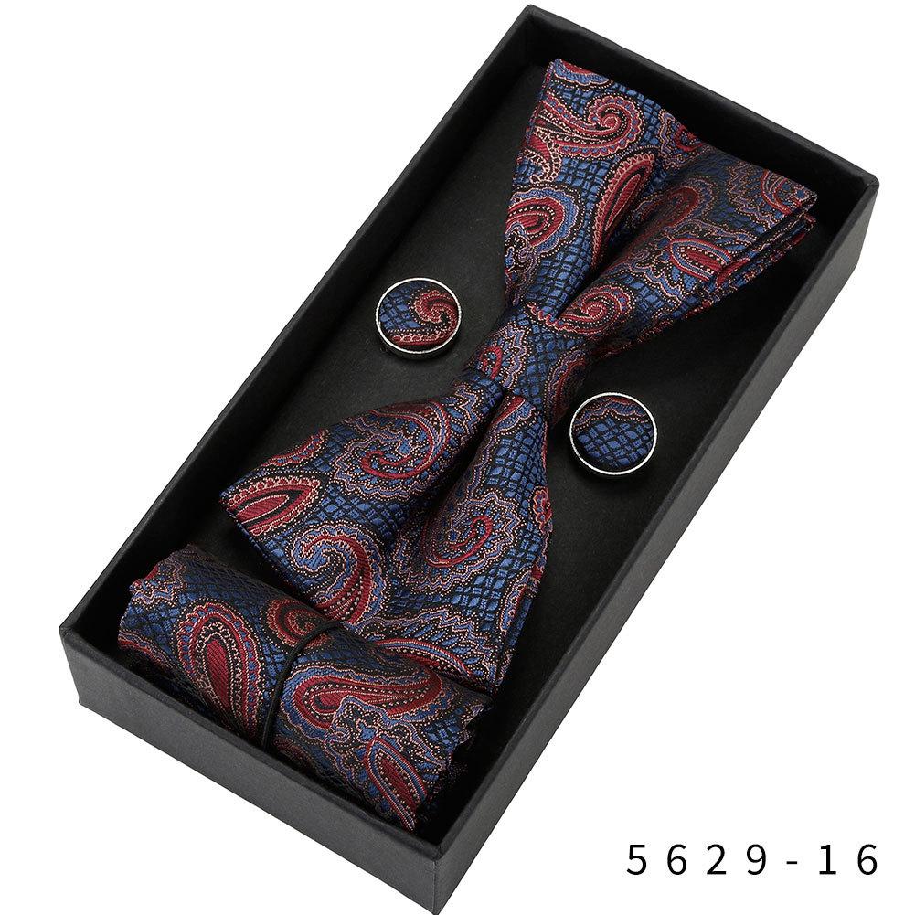 Men's Formal & Casual Bow Tie, Cufflinks, and Pocket Square Set - Korean Style for Weddings & Events