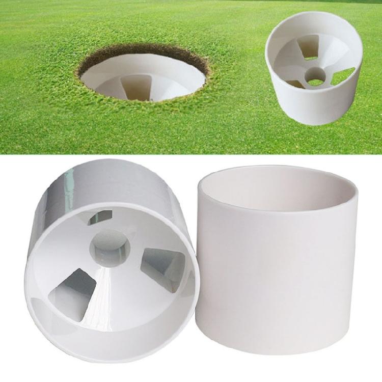 Golf Hole Cup Training Aids White Plastic Golf Hole Cups Lightweight Putter Yard
