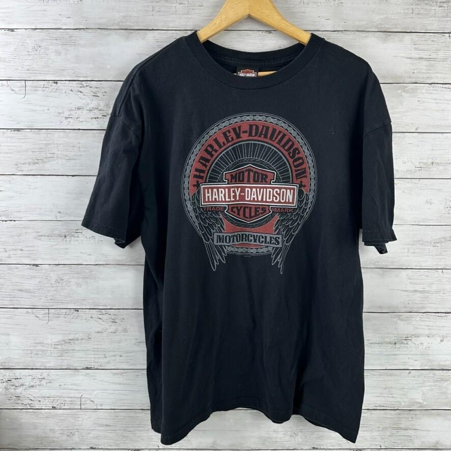 Harley-Davidson Size XL logo short sleeve Black Kutter Wisconsin Unisex T-Shirt M