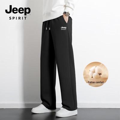 JEEP SPIRIT Men's Knitted Straight-Leg Casual Pants