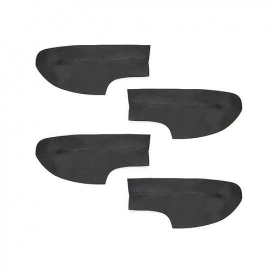 4pcs Door Armrest Panel Black Leather Cover For Hyundai Sonata 8th 2011-2014