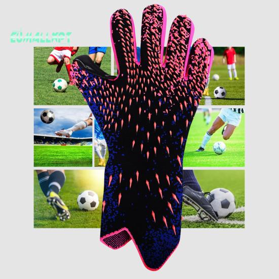 1 Pair Soccer Goalie Gloves Wear-resistant Impact Resistant Non-slip Texture Breathable Strong Grip Goalkeeper Gloves Goalie Gloves Sports Supplies