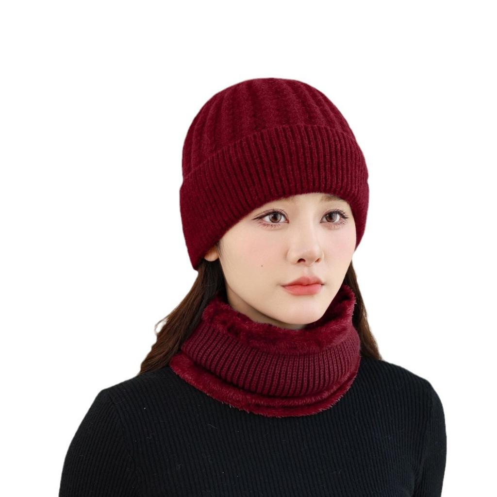 New Winter Old Men's Hat for Women Knitted Versatile Warm Korean Version Rabbit Hair Thickened Fashionable Wool Pot Hat Ear Protection Thickened