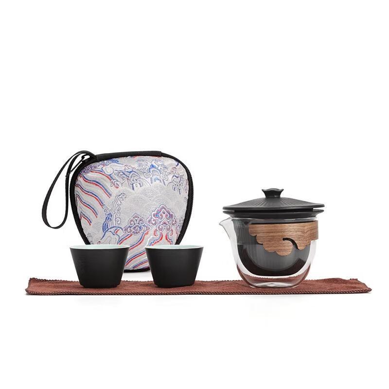 Wuwaju Auspicious Ruyi Ceramic Travel Tea Set