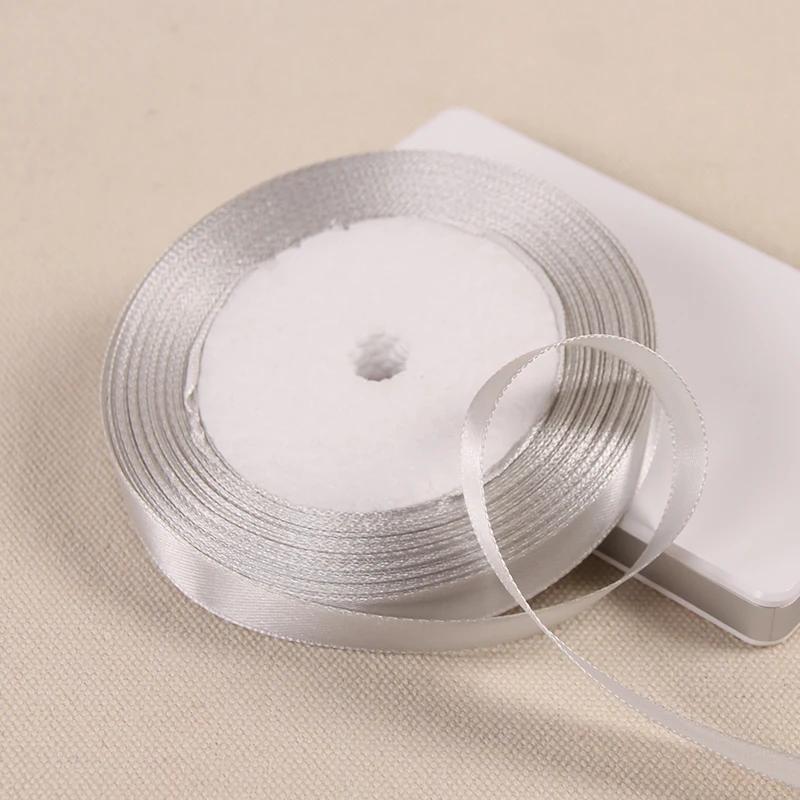 10mm Satin Ribbons DIY Wedding Birthday Party Artificial Silk Roses Crafts Supplies Sewing Acces Scrapbooking Material 25Yards