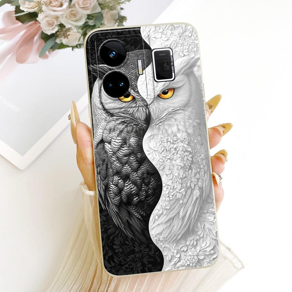 For Realme GT Neo 5 Case RealmeGT3 RMX3709 Cool Owl Dragon Painted Cover Soft Silicone Case For Realme GT 3 GT3 GTNeo5 240W Bags