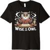 Wise As an Owl Reading Ancient Scrolls Premium T-Shirt(3)