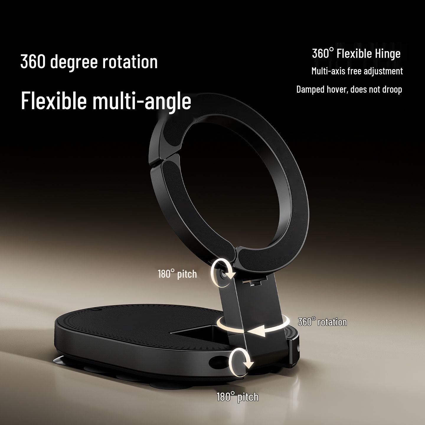 3-in-1 Double-Sided Folding Magnetic Phone Holder with Suction Cups