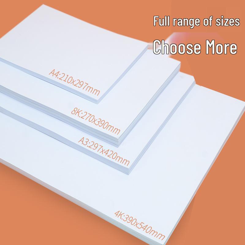 Art Marker Paper - A3/A4, Hand-Painted, Thickened, 8K Drawing Sheets, Octavo Book, Dutch White Card