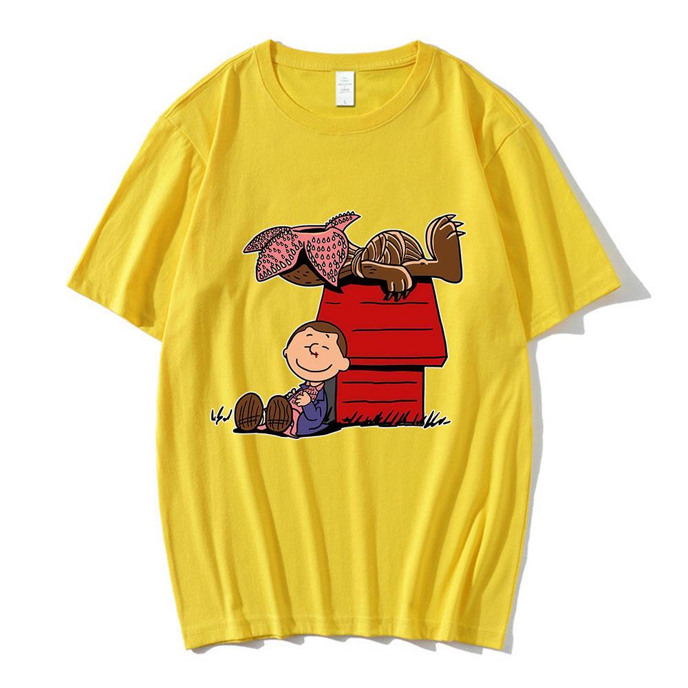 Eleven Eddie Munson Demogorgon Cute Cannibal Flower T Shirt Unisex Women Cotton Casual Tshirts Fashion Loose Short Sleeves Tshirt