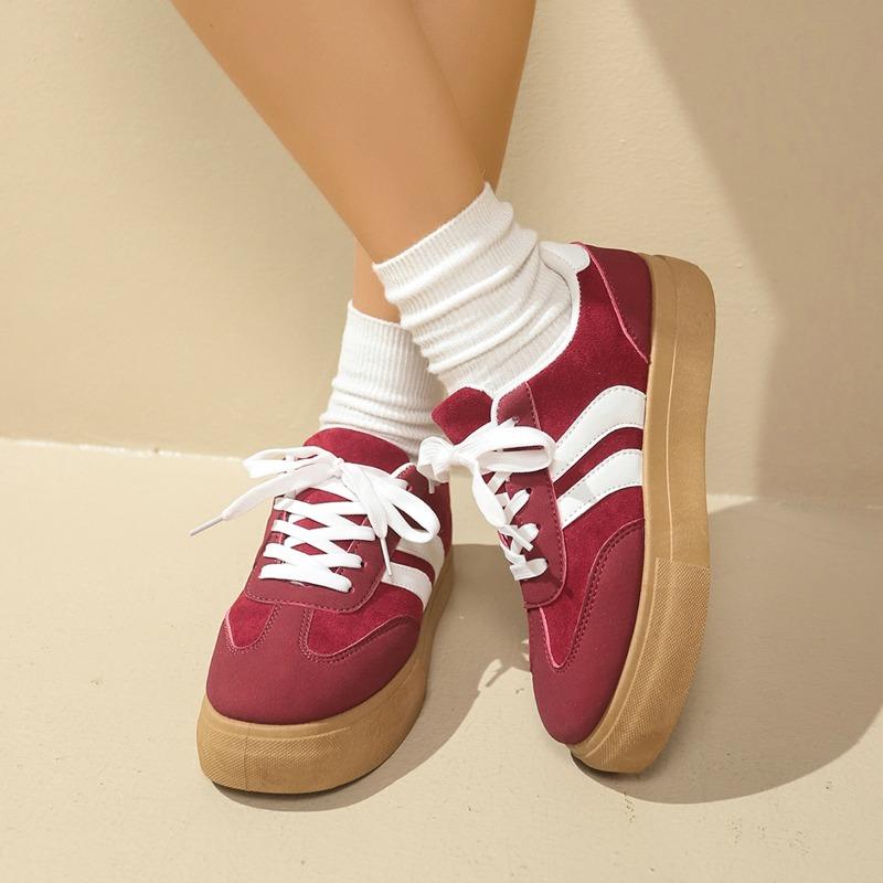 Fashion 2025 New Women's Sporty Casual All-match Shoes Thick Bottom Soft Sole Fashionable All-Match Rubber Bottom Flat Shoes