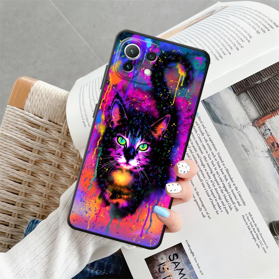 

Крутой Цветной Кот Funda Чехол для Телефона для Xiaomi Mi 13 Lite 10T 12X 12 12T Pro 14 11 11T Xiaomi 12T