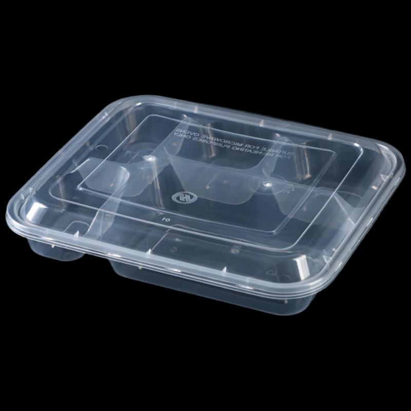 Haogongbang Disposable Square 5-Compartment Bento Boxes