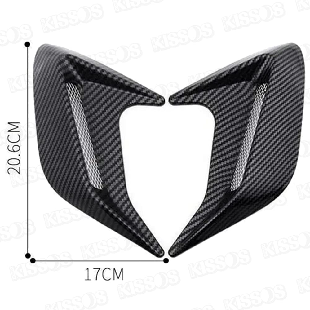 Car Dummy Duct Fender Hood Aero Custom Dress Up Carbon Style Universal Set of 2