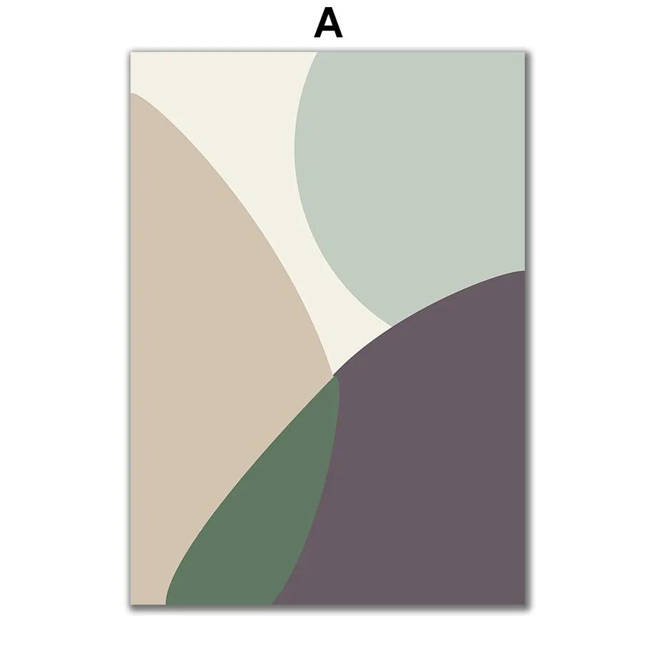 Nordic Abstract Shape Girl Line Leaf Cactus Posters and Prints Wall Art Wall Pictures for Living Room Home Decor Canvas Painting