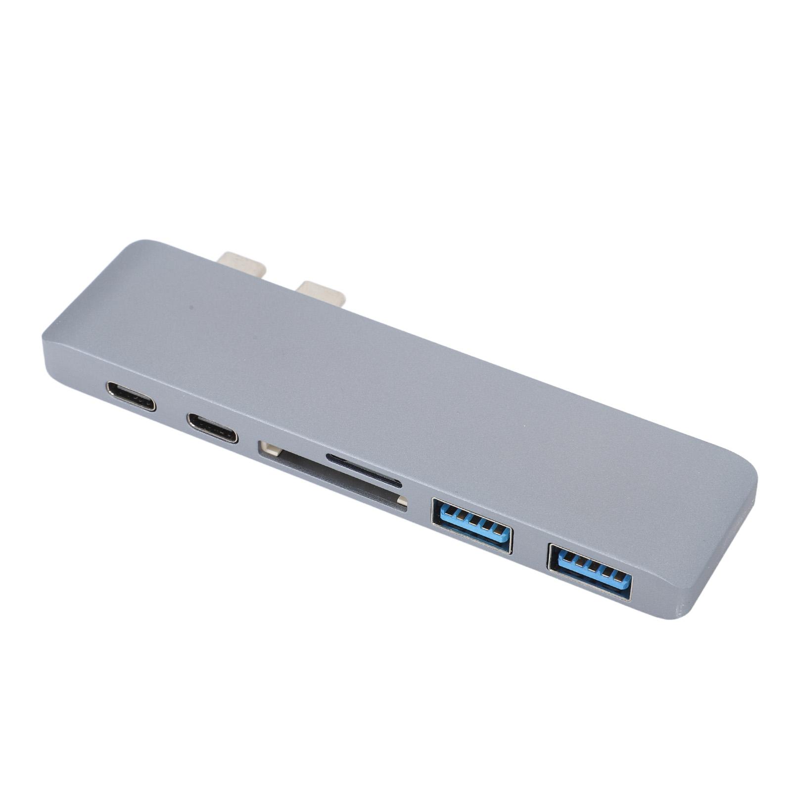 

Docking Station 10Gbps 5Gbps USB3.0 Interfaces Memory Card Reader Lightweight Portable Type C Hub for MacBook Gray серый