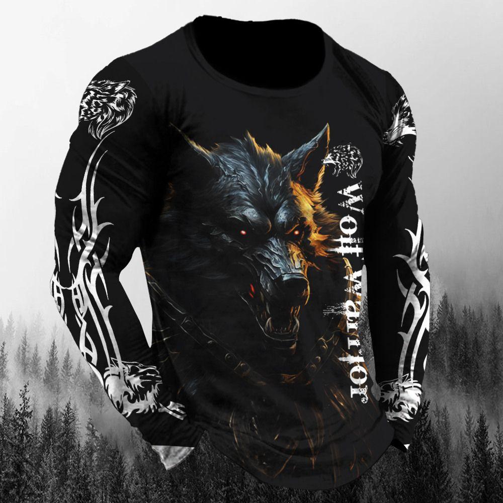 Animal T-Shirts For Mens 3D Wolf Printing Short Sleeve Tops Fashion Personality T Shirt Loose Oversized Tees Shirt Men Clothing
