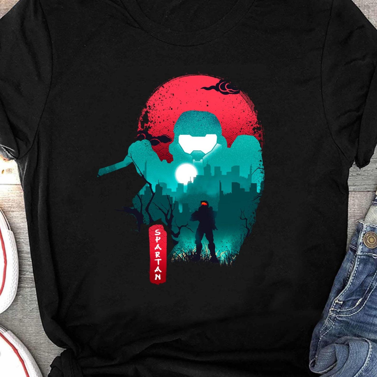 Halo Legends Anime Shirt, Master Chief Spartan Shirt, Master Chief Halo Shirt, Halo Robot Japanese Manga Tee 4XL
