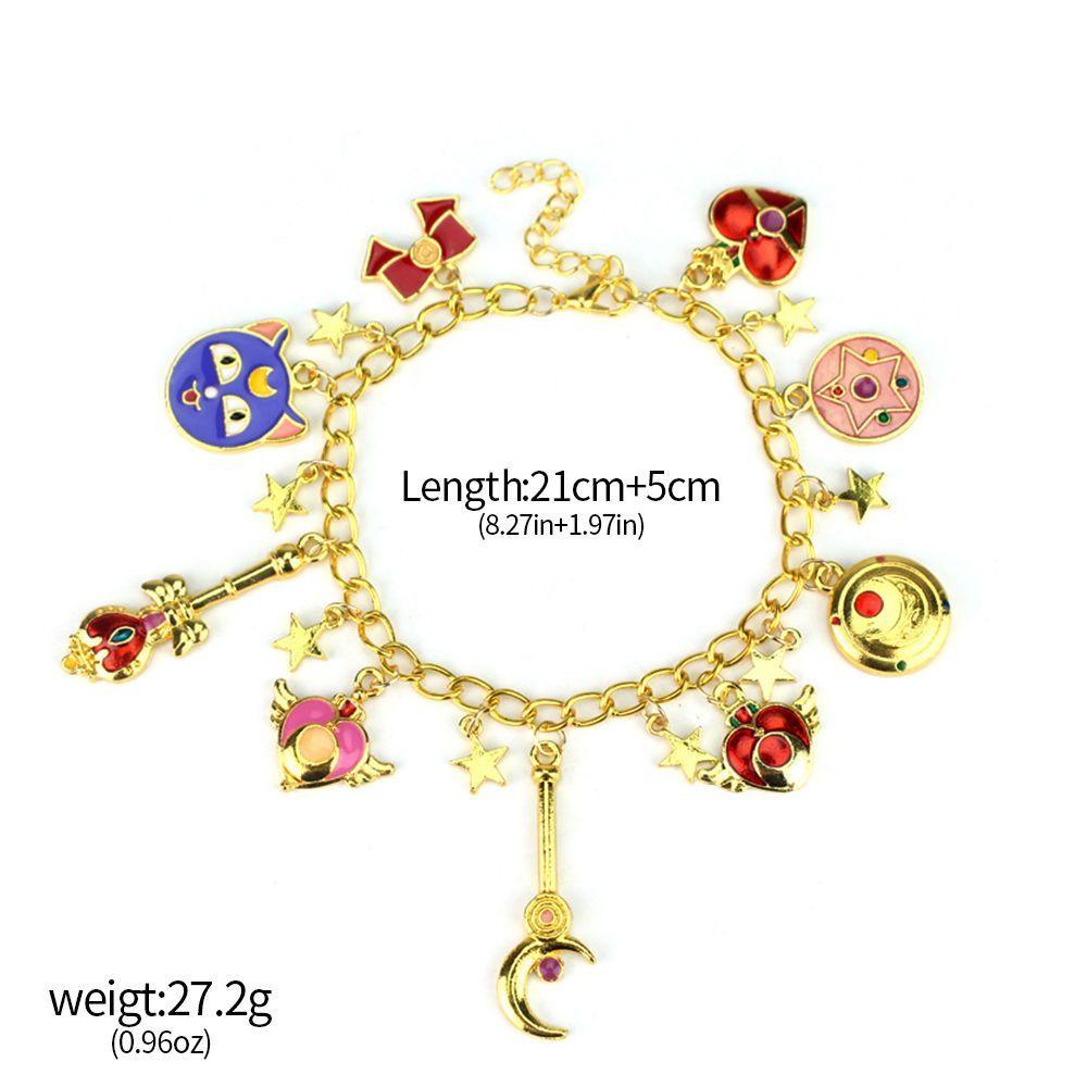Sailor Moon Usagi Tsukino Magical Transformation Necklace Keychain Anime Pendant