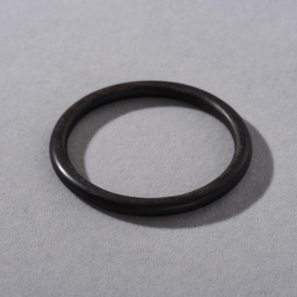 Chinese Style Personality Unique Retro Fashion Simple Black Red Sandalwood Thin Square Wood Grain Plain Ring Bracelet Women