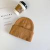 Korean Style Thickened Knit Hats for Women, Ear Protection, Large Fit, Face-Slimming, Warm, In Stock