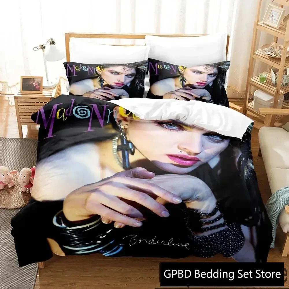 3D Print Madonna Bedding Set Double Twin King Duvet Cover Comforter Pillowcase Boys Girls Adults Bedroom