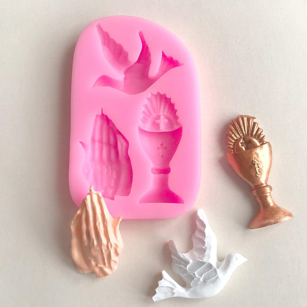 Peace Dove Pigeon Silicone Mold Bird Trophy Fondant Mold Cake Decorating Tools Chocolate Gumpaste Mould Resin Clay Candy Mold