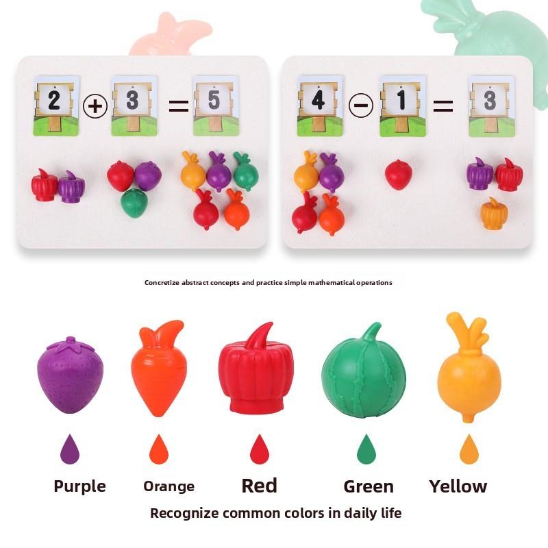 Wooden Fruit And Vegetable Garden Play Set For Childrens Early Education And Learning