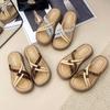 National Style Casual Niche Design Thick-soled Slippers Women's Outer Wear 2025 Summer New Models with Skirts Beach Slippers