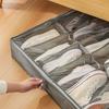 Large Capacity Under Bed Shoe Storage Box 12 Grids Shoes Organizer Shoe Storage Bin  Bedroom