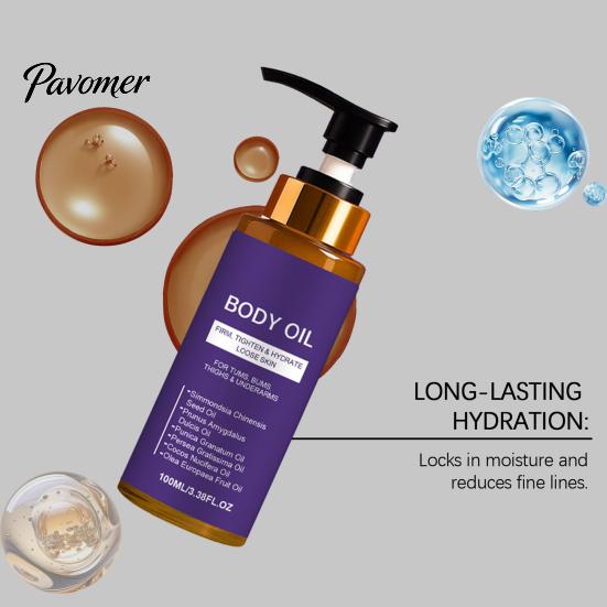Non Greasy Body Moisturizer Firming Oil, Hydrating Nourishing Oil for Dry Skin, 100ml Lightweight Fine Lines Moisturizer, Care Treatment And