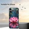 Shine Brightly Lotus Flower Phone Case For iPhone 17,16,15,14,13,12,11 Plus,Pro Max,XS,Soft Silicone Black Cover