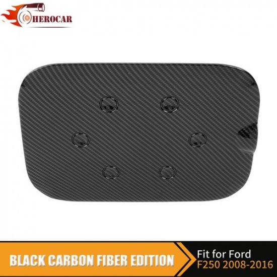 Carbon Fiber Gas Cap Fuel Door Gas Tank Trim for Ford F250/F350/F450/F550 2008+