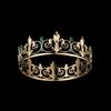 Simplicity King Queen Crown Bridal Hair Accessories Round Tiaras Ceremony Banquet Party Accessory Men Women Adult Ceremony Crown