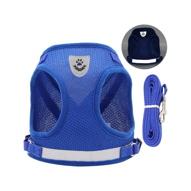 Breathable Dog Vest Harness Reflective Strap Comfortable Dog Harness for Small Pet Outdoor Activity Walking Accessory