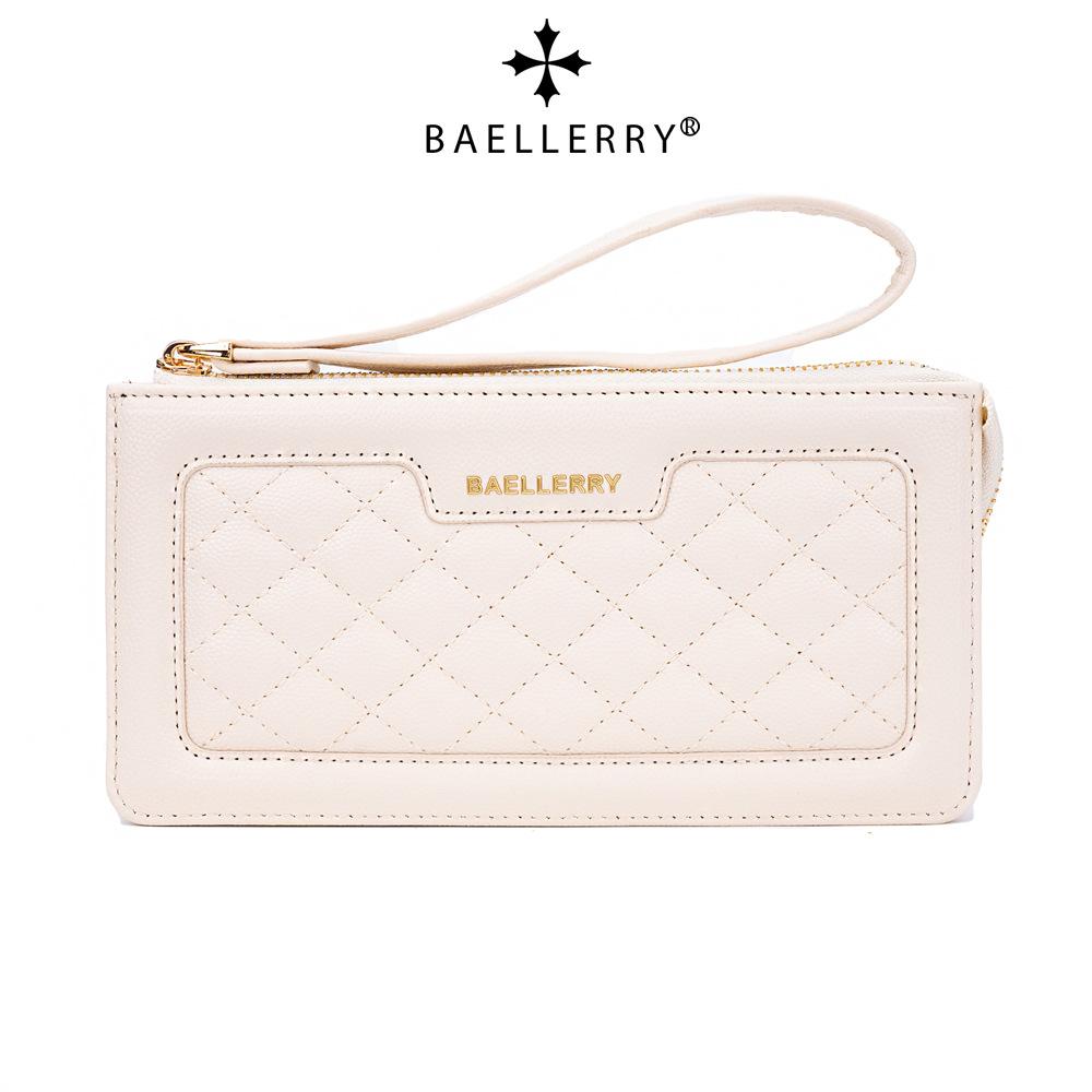Baellerry Women's Cell Phone Bag Multi-card Slot Long Purse Zipper Coin Purse Fashion Pu Leather Wallet with Lanyard