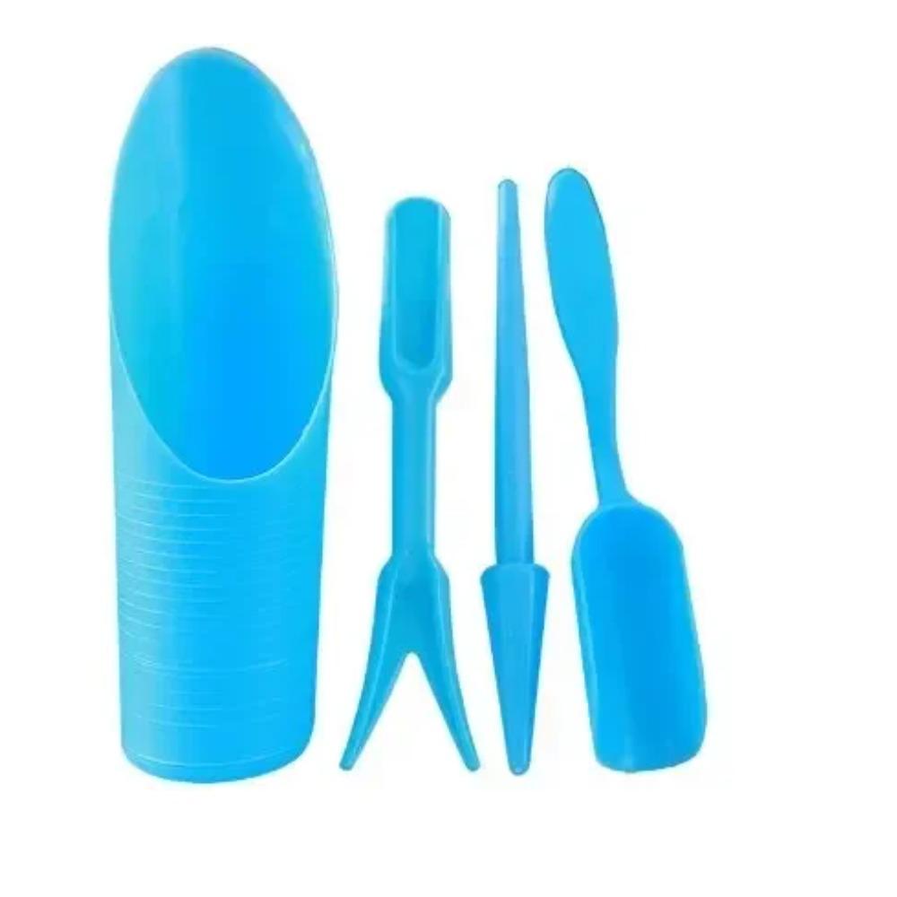 4 szt./zestaw Plastikowe Wytrzymałe Wiadro Łopatka Cylinder Uprawowy w Doniczce Łopatka do Gleby Roślin Mięsnych Narzędzia Ogrodnicze Mini Narzędzie do Sadzenia w Ogrodzie