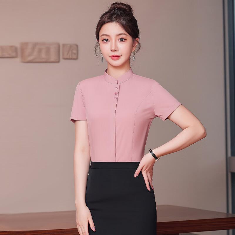 

Women s New Chinese Style Short Sleeve Work Shirt XL