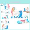 Colorful Unicorn Rainbow Horse Figurine Pvc Static Model Cute Cake Decoration Toy