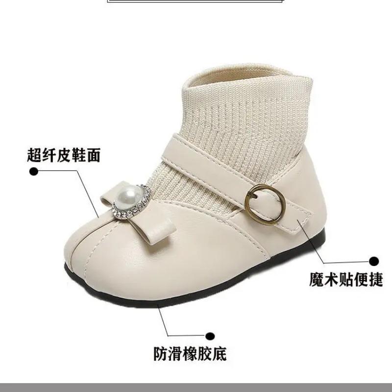 Super Soft Girl Shoes 1-3y Old Spring Autumn Baby Princess Shoe Fashion Girl Boots Versatile Baby Shoes Breathable Walking Shoes