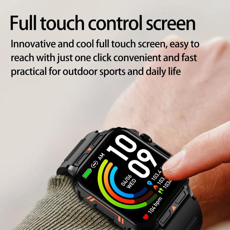 2025 New Military Men Smart Watch Health Monitor Bluetooth Call Smartwatch Fitness IP68 Waterproof Sports Watches for Women
