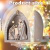 Christmas Multicolor Resin Nativity Scene with LED Tealight Candle Holder for Holiday Decoration