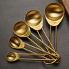 Stainless Steel 5 Piece Measure Spoon and 4 Piece Measure Cup SetMultifunctional Golden Measuring Spoon Set Home Kitchen Accesso