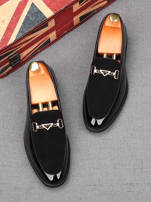 Herren Spitz Wildleder Gemischt Slipper Flache Schuhe Männliche Designer Fahr-Loafer Homecoming Hochzeitskleid Zapatillas Hombre