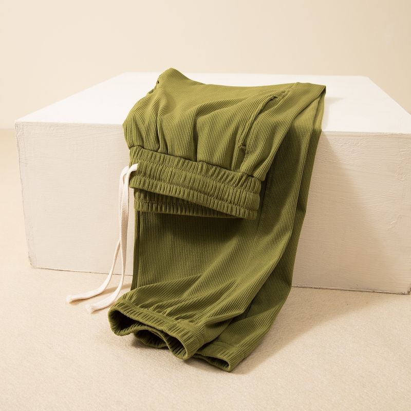 

Modal Ankle Banded Pants Women s Summer Thin Outerwear Sweatpants Plus Size Loose Yoga Pants Easiest for Match High Waist Pants Mustard Green L (Recommendation 40.00 kg-60.00 kg