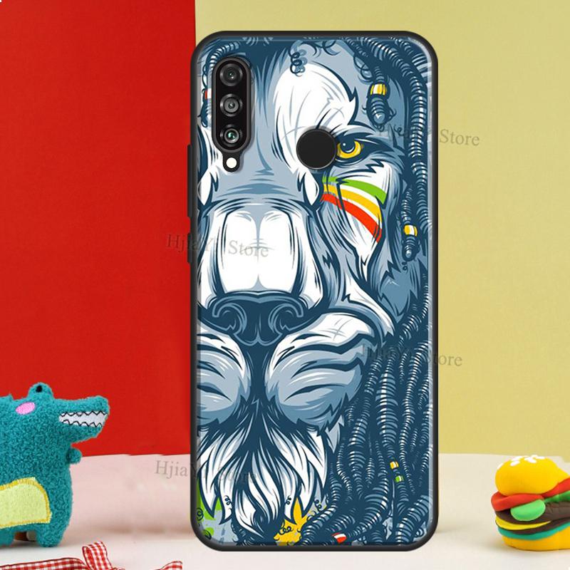 

Rasta Lion Reggae Bob Marleys Case For Huawei P20 Lite P10 P30 P40 Mate 20 Pro Silicone Case For P Smart 2019 2021 Cover Huawei P30 Lite