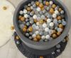 Minky dry pool H-40 cm with 200 balls - dark gray